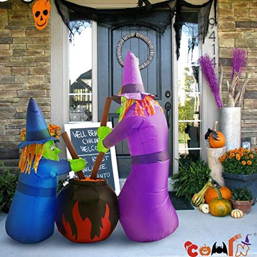 Comin.Net Halloween Inflatable Blow Up Funny Witches