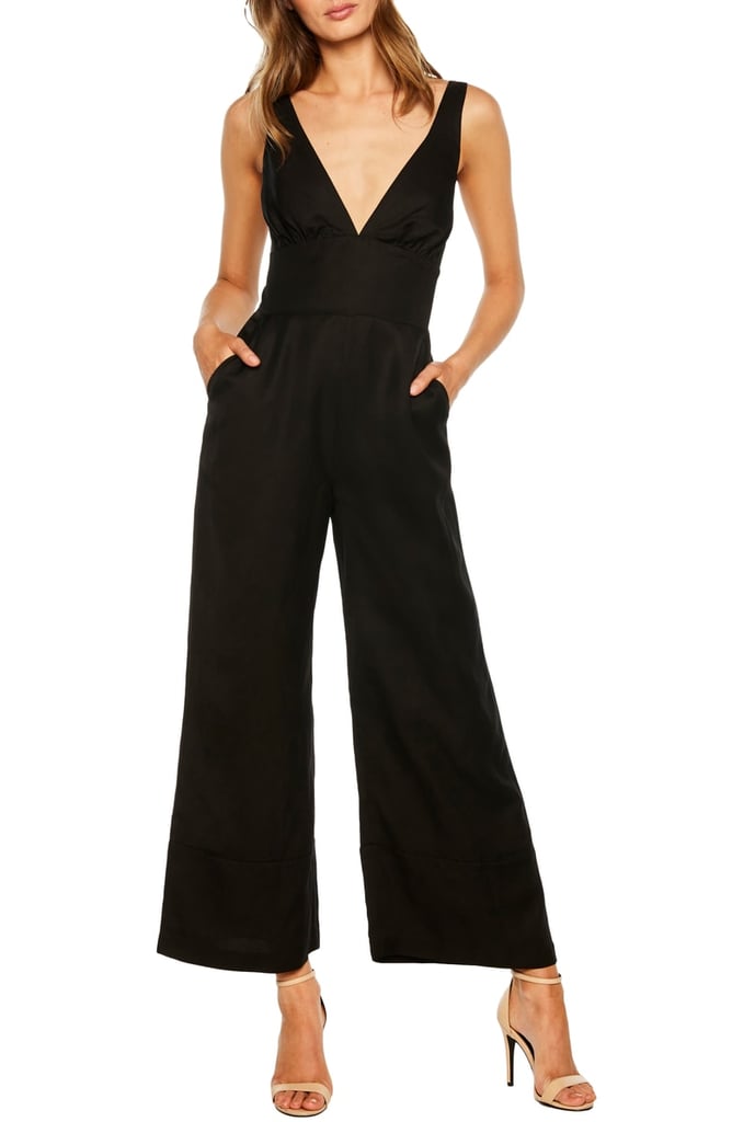 Bardot Lola Plunging Wide-Leg Jumpsuit