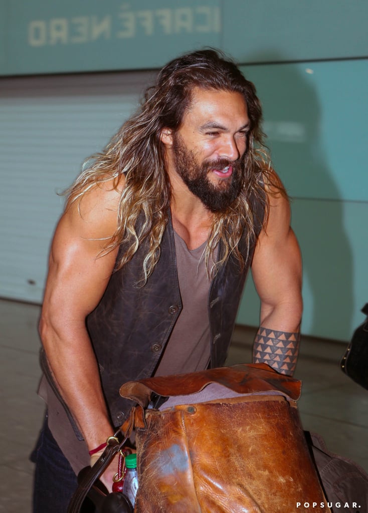room break what's June at  Momoa Celebrity LAX Jason  2017 POPSUGAR Airport