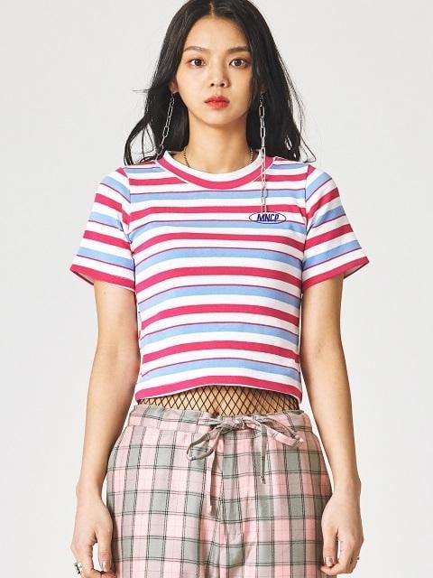 W Concept Candy Stripe T-Shirt