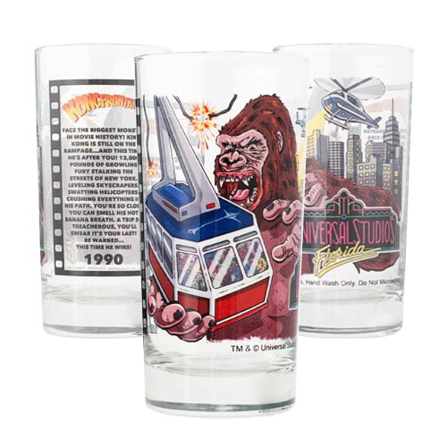 Universal Studios Retro Kongfrontation Collectible Glass