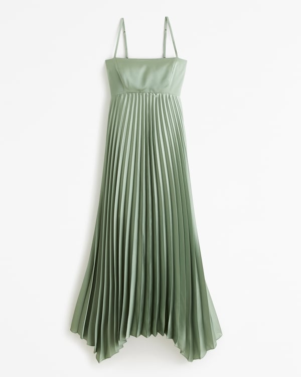 Abercrombie Giselle Clasp-Back Pleated Midi Dress