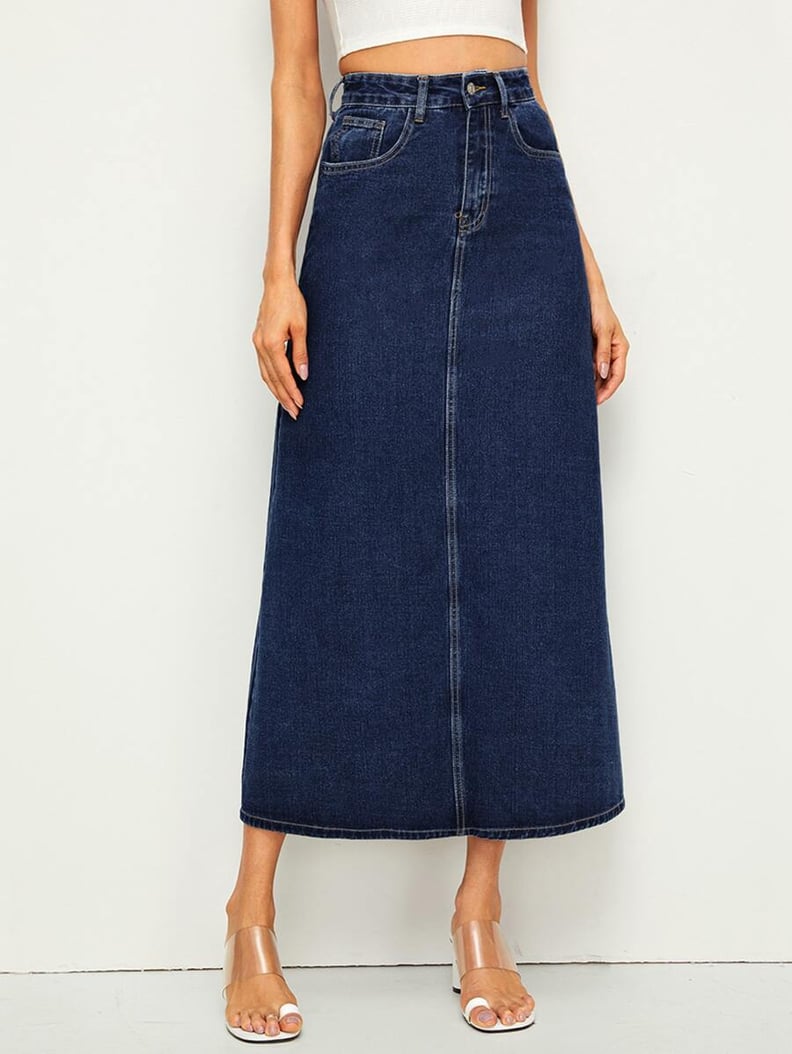 Shop a Similar Denim Maxi Skirt