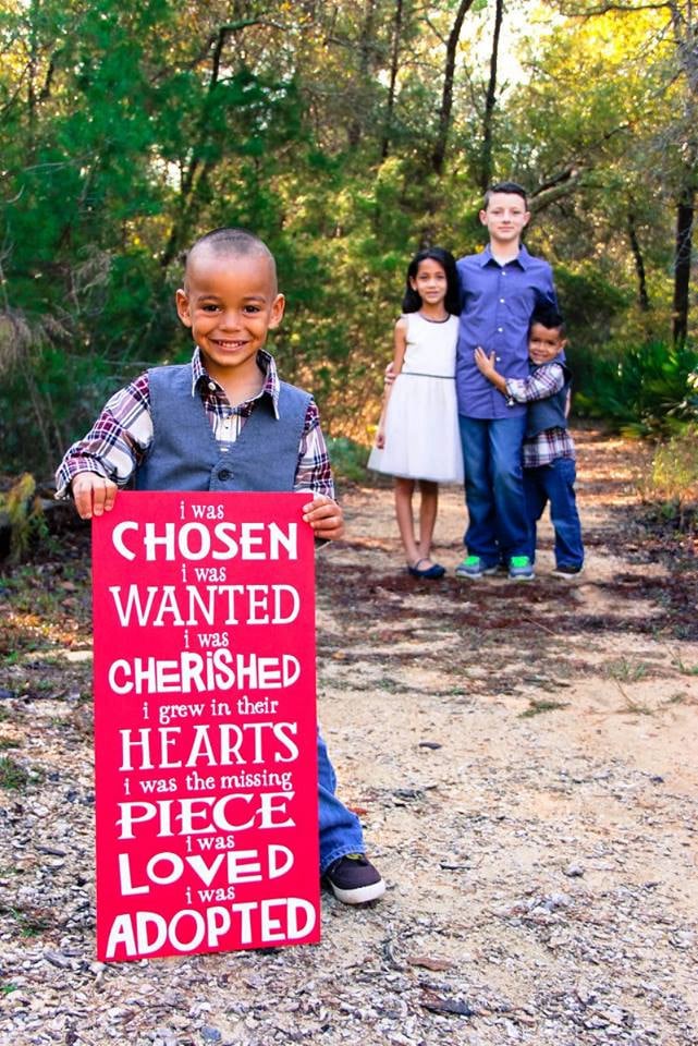 A Sibling Adoption Wooden Sign