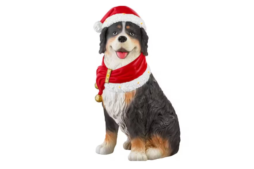 Shop Home Depot's Life-Size Holiday Dog Statues
