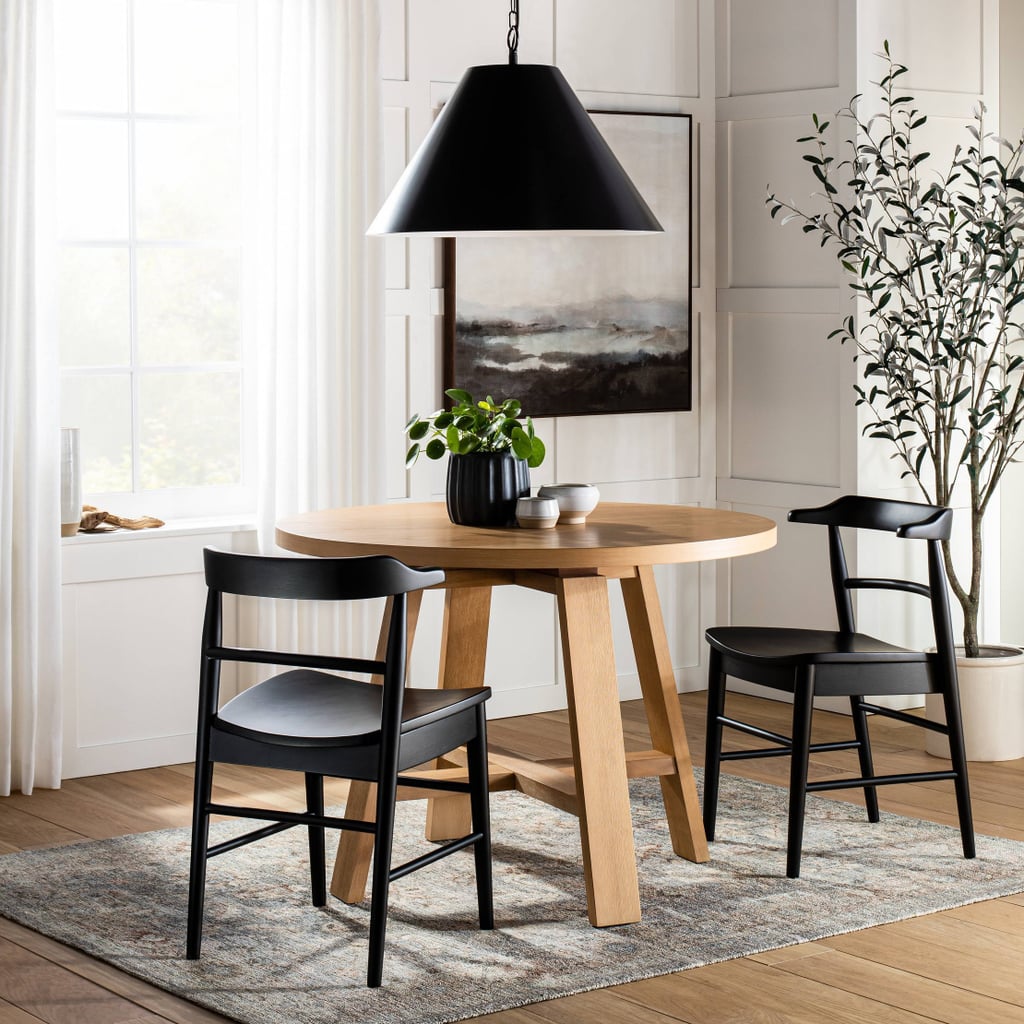A Small Farmhouse Dining Table: Linden Round Wood Dining Table