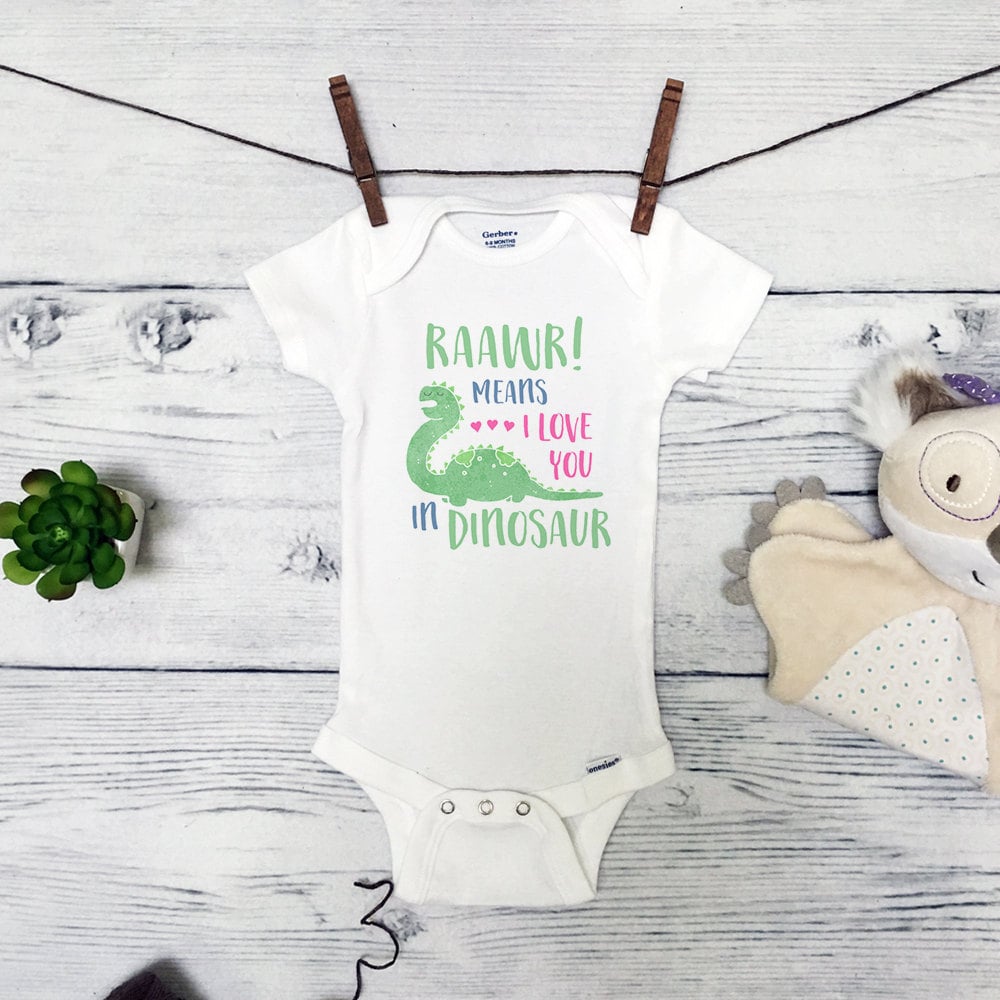 Raawr Means I Love You Dinosaur Onesie