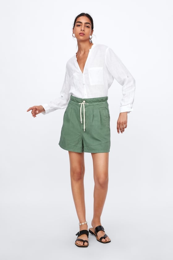 Zara Pleated Baggy Shorts