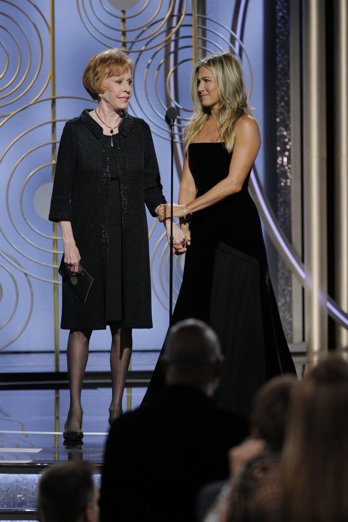 Jennifer Aniston and Angelina Jolie at 2018 Golden Globes