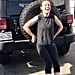 Brie Larson Pushing 5,000-Pound Jeep