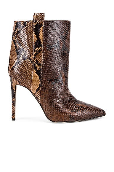 Paris Texas Snake Print Ankle Boots