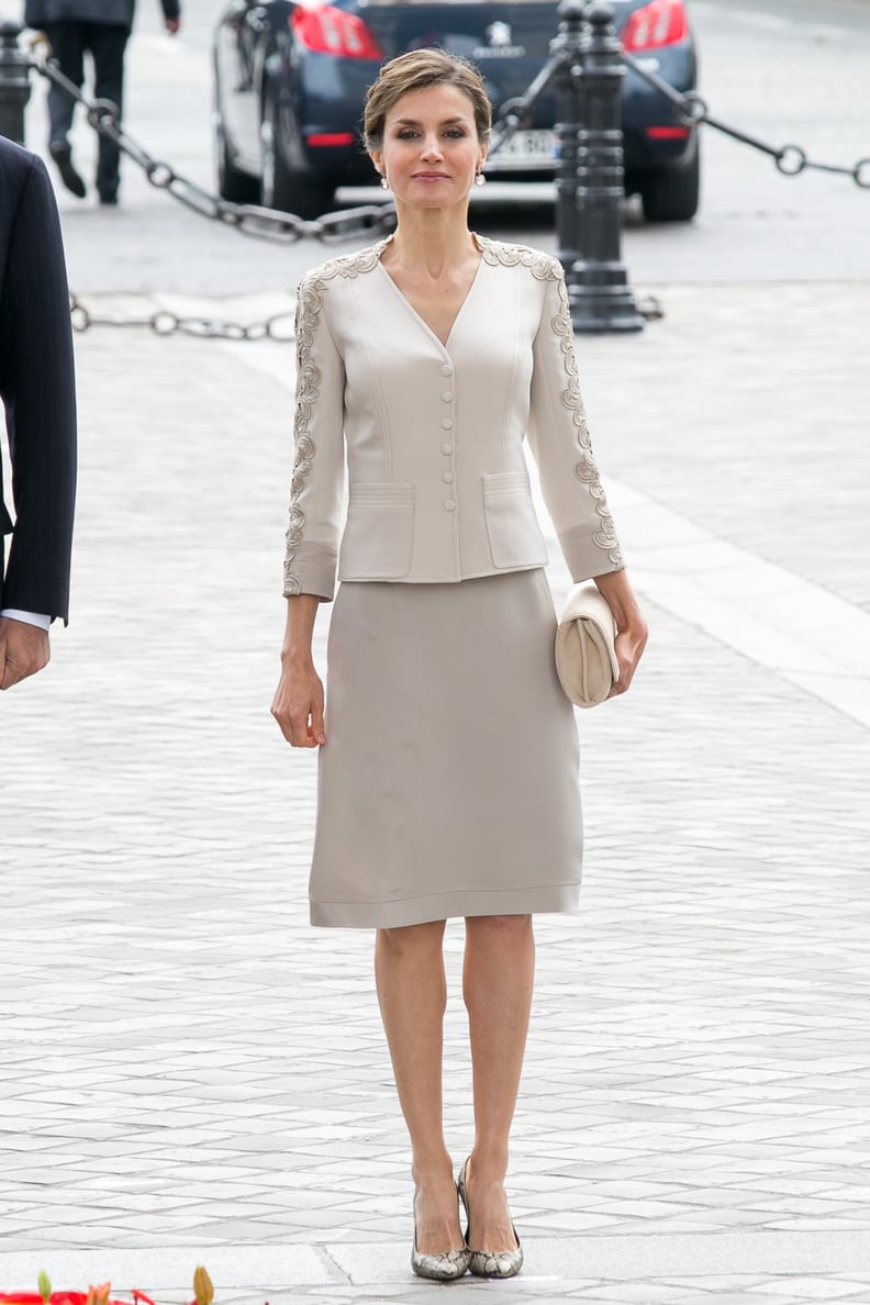 Queen Letizia of Spain Style in France | POPSUGAR Latina