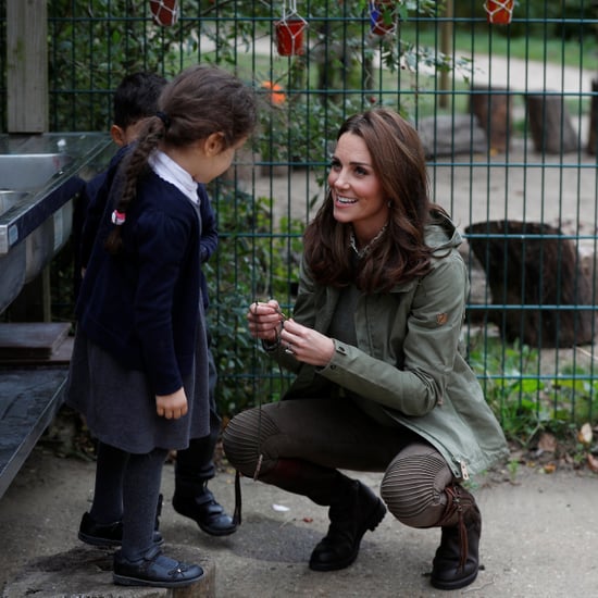 Kate Middleton Talking to a Girl at Sayers Croft Forest 2018
