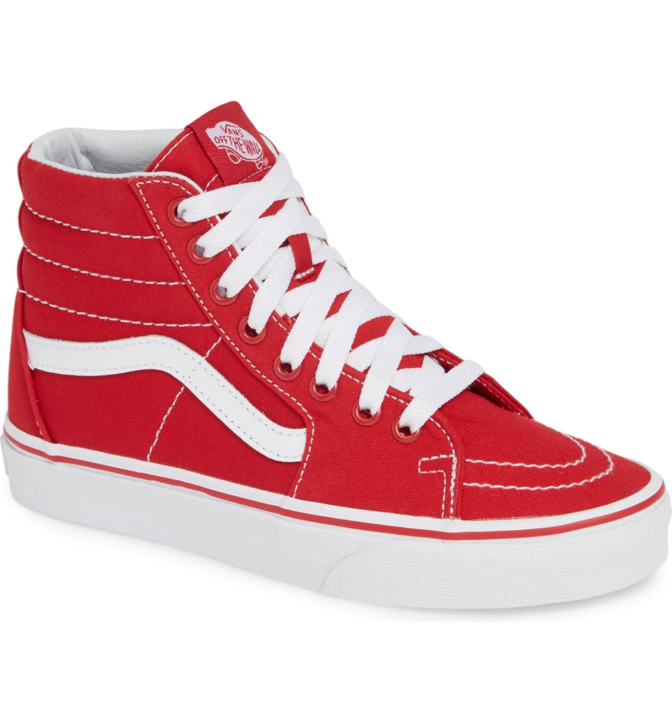 wearing red vans