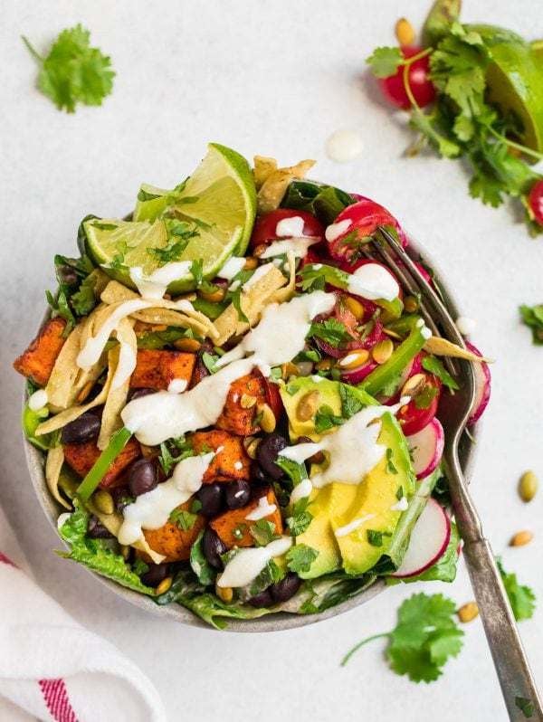 Mexican Salad With Creamy Lime Dressing
