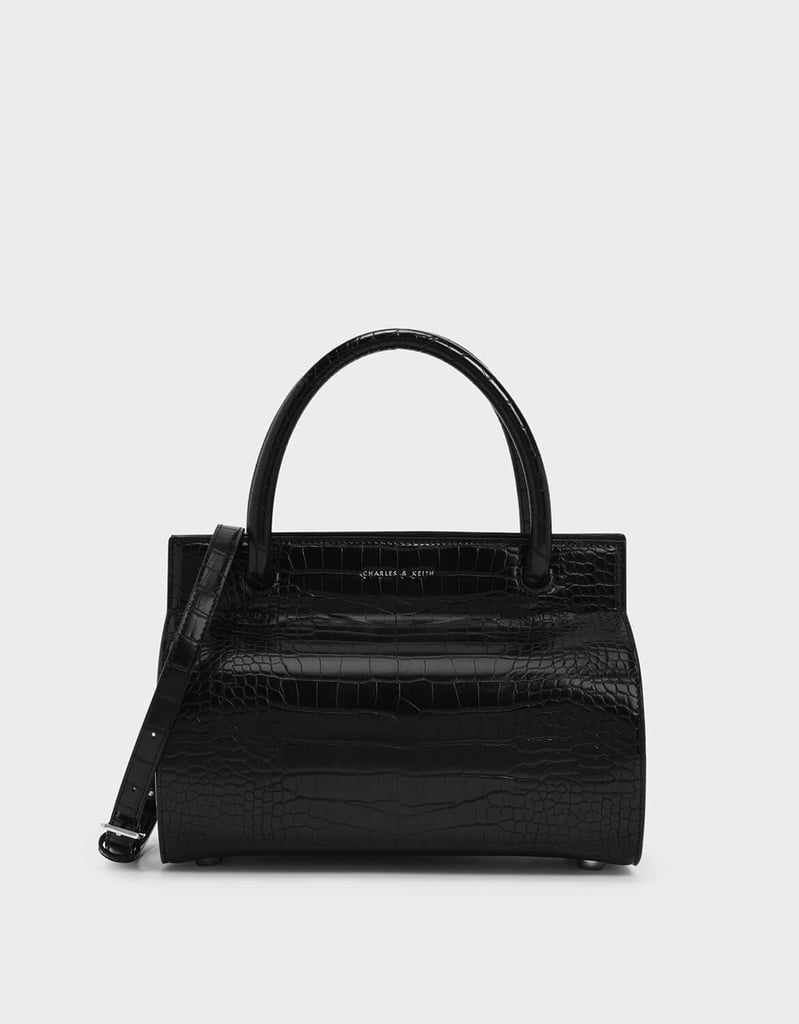 Charles & Keith Croc-Effect Structured Bag
