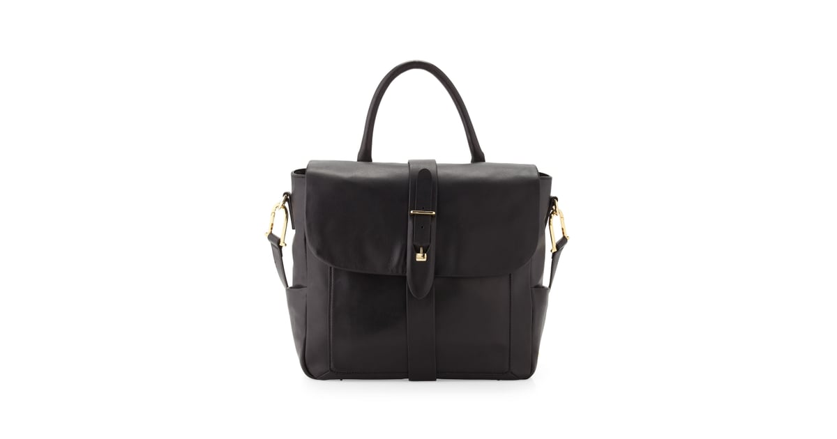 Etienne Aigner Napa Leather Bag | Jessica Alba's Denim and Button-Down ...