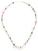 Roxanne Assoulin First 14kt Rose Gold Jade Letter Charm Necklace