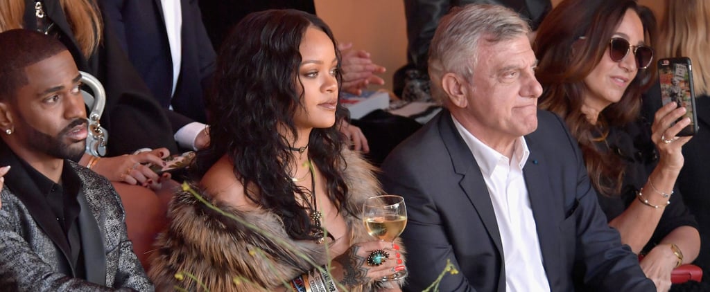 Rihanna Drinking Wine at Dior Fashion Show May 2017