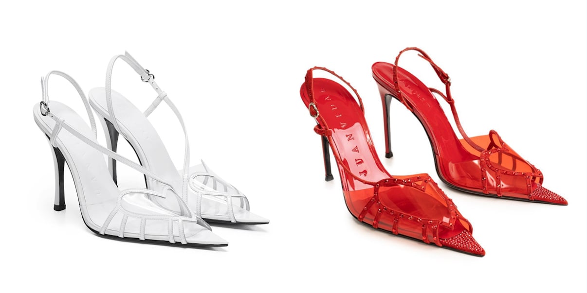 diamante heart heels