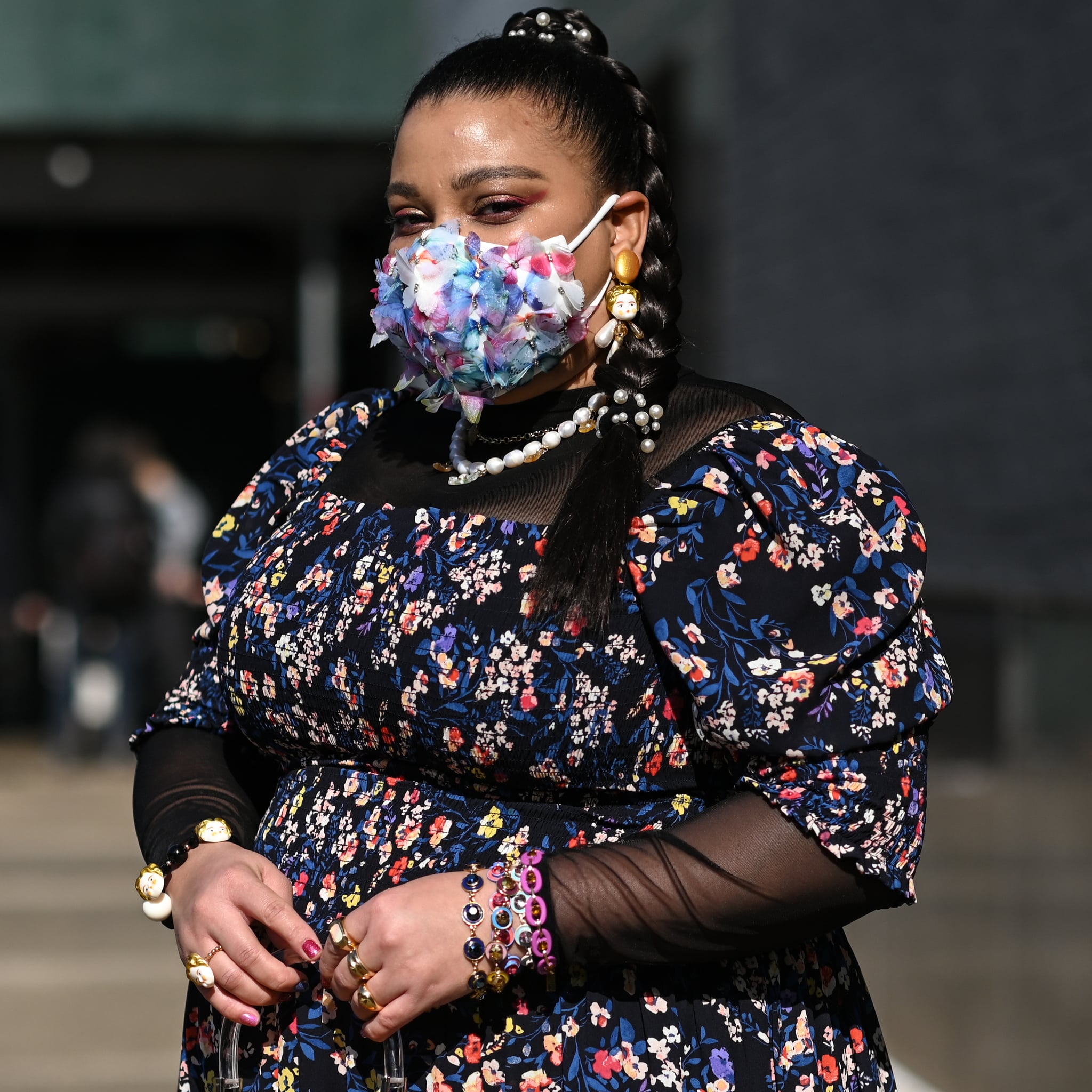 Street Style Outfits With Face Masks at Fashion Week POPSUGAR