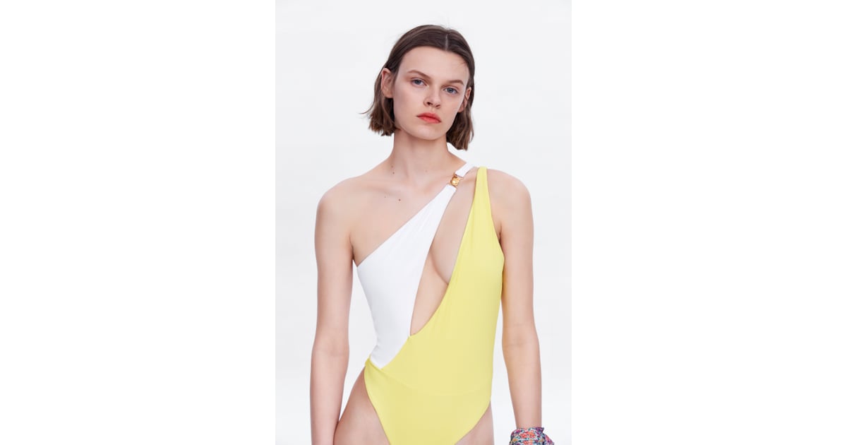 white and yellow swimsuit