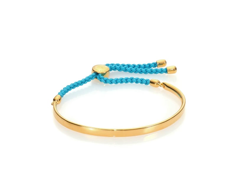Monica Vinader Fiji 18K Yellow Gold Vermeil & Turquoise Nylon Friendship Bracelet ($185)