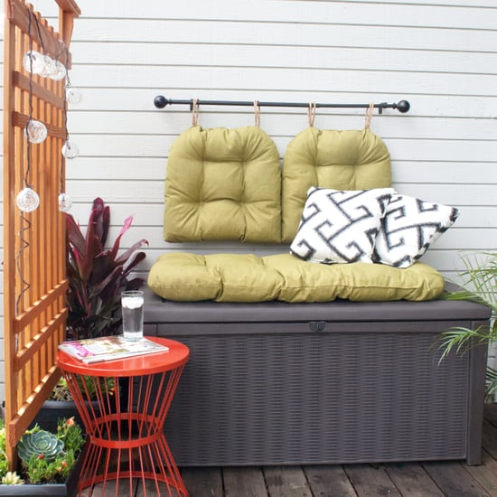 DIY Cozy Outdoor Storage Bench
