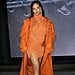 Rihanna's Orange Outfit at Fenty Event During Fashion Week