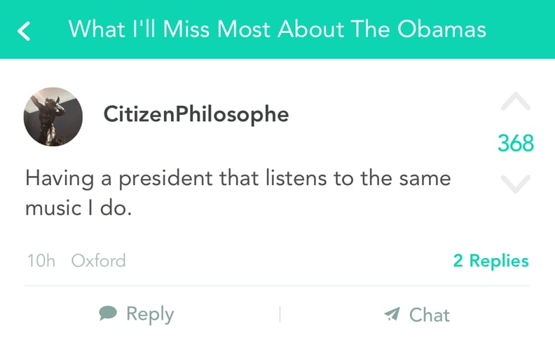 President Obama's music taste.