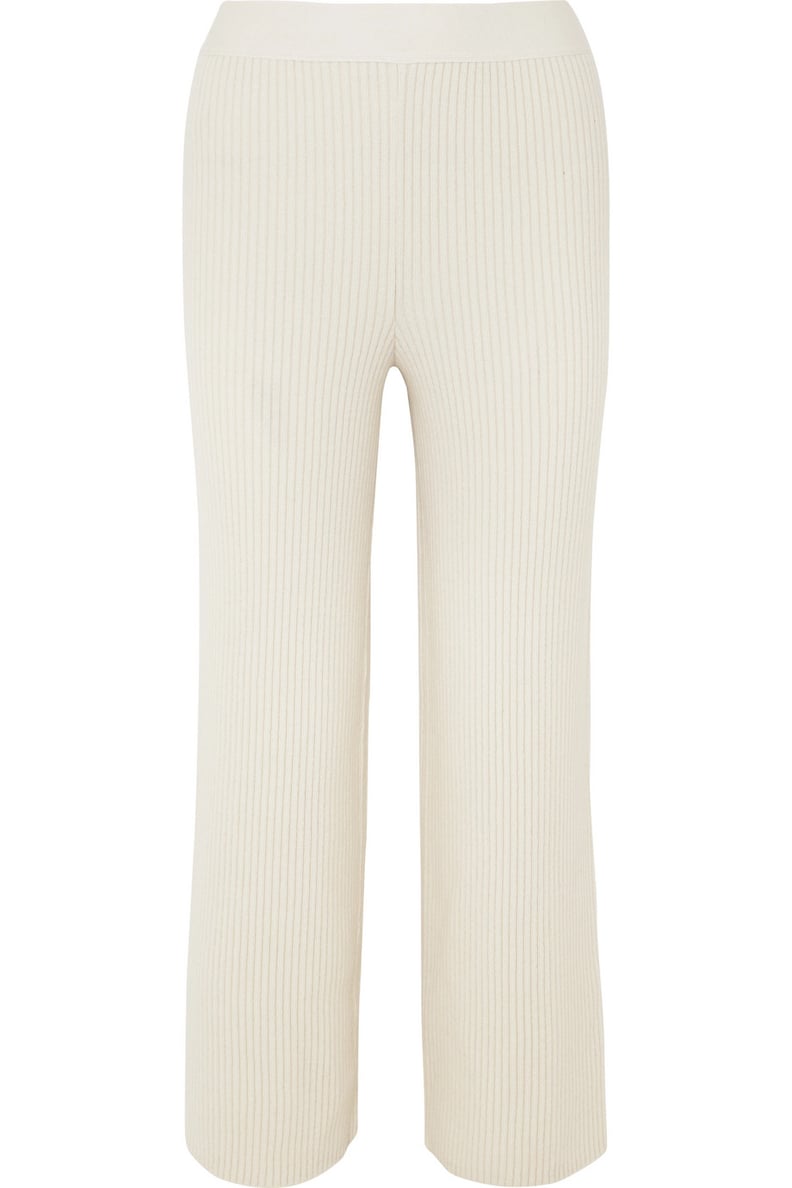 Markus Lupfer Tilda Ribbed Wool-and-Cashmere Blend Straight-Leg Pants