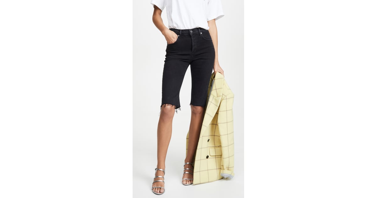 AGOLDE Carrie Long Length Slim Shorts These Are the Clothes Our