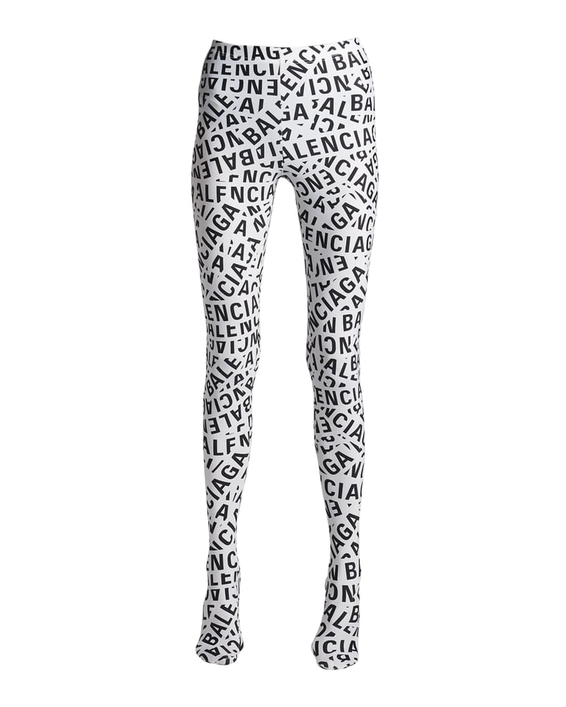 Balenciaga Logo Strips Print Leggings