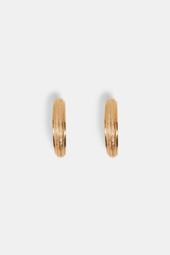 Zara Textured Hoops