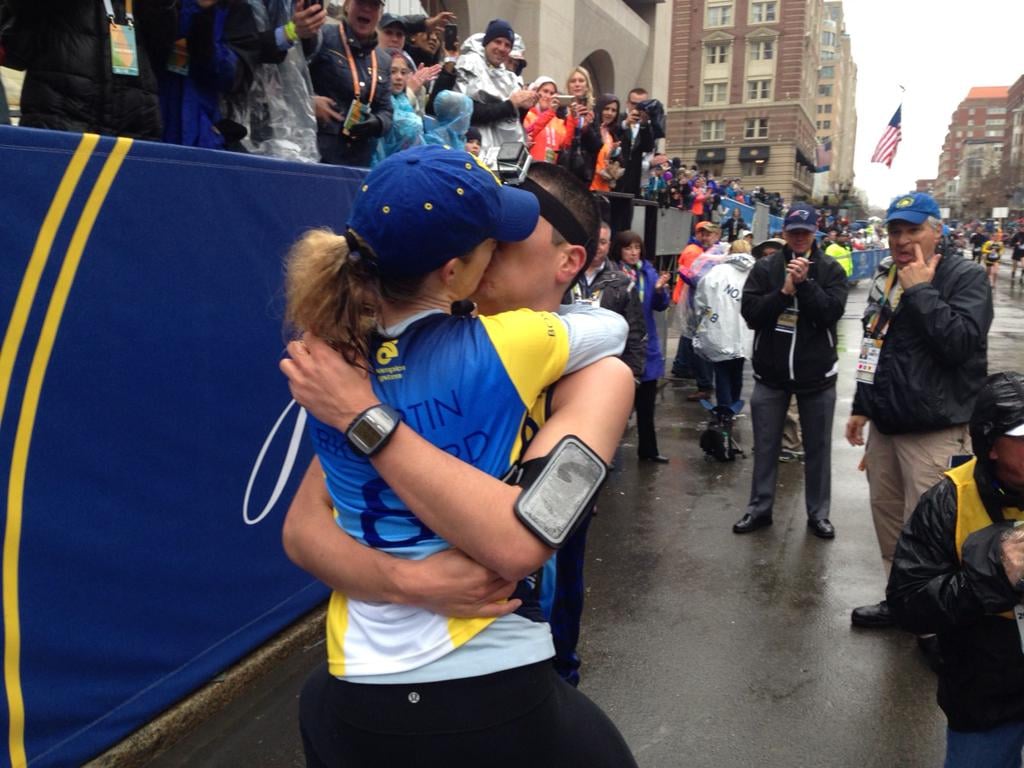 Amy and Dan met at Harvard Business School, where they bonded after becoming running buddies. It makes sense that they'd get engaged after a race!