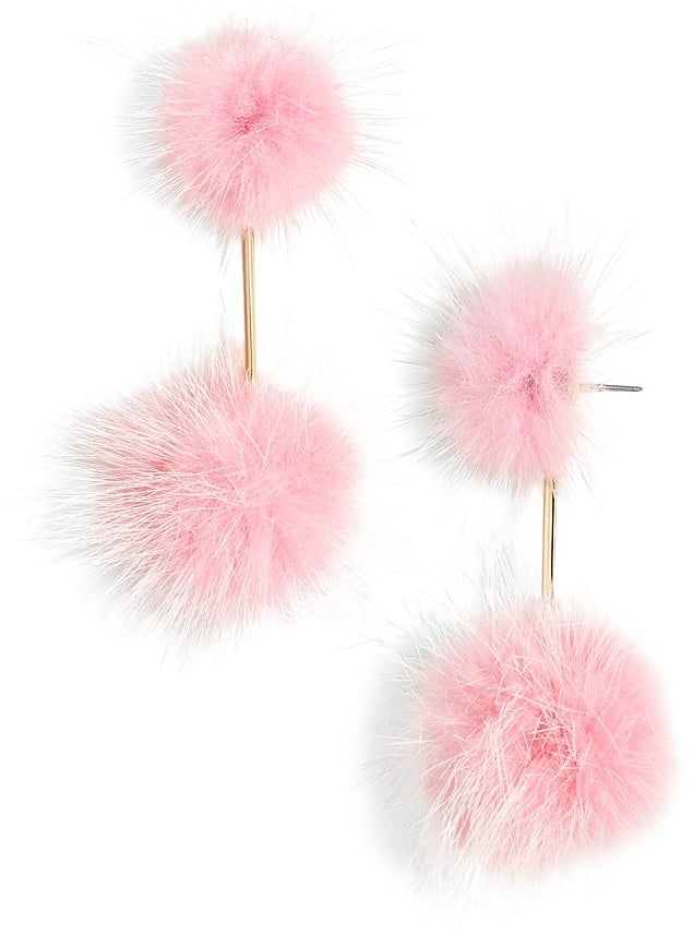 BaubleBar Bebe Marten Fur Pom-Pom Earrings