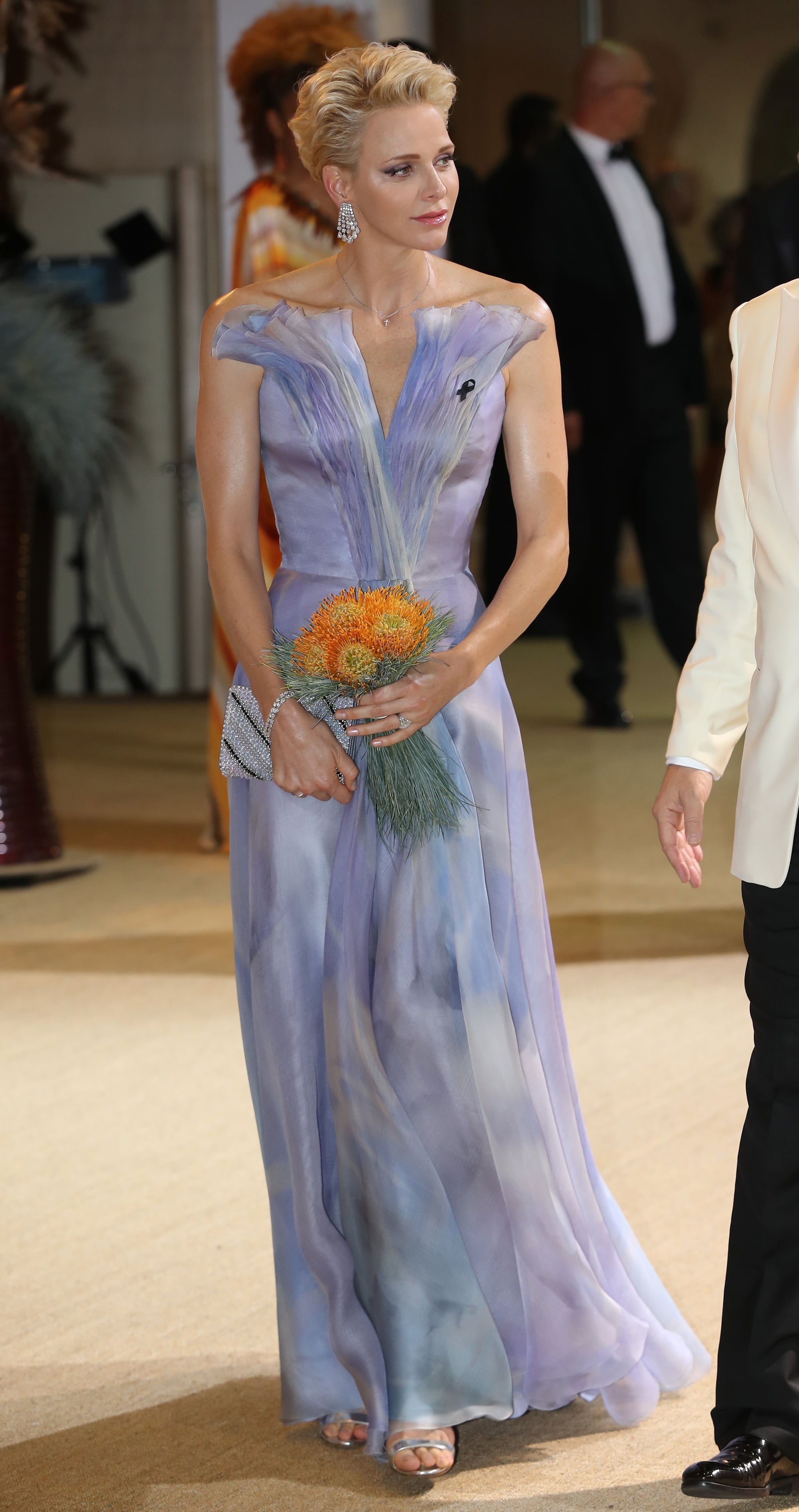 Princess Charlene Armani Dress at Red Cross Gala 2016 | POPSUGAR Fashion