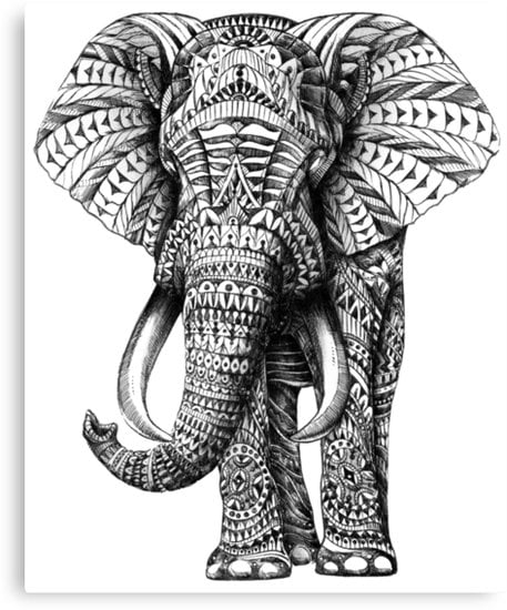 Ornate Elephant Print