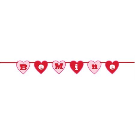 Paper Cut Out Be Mine Valentine Heart Garland