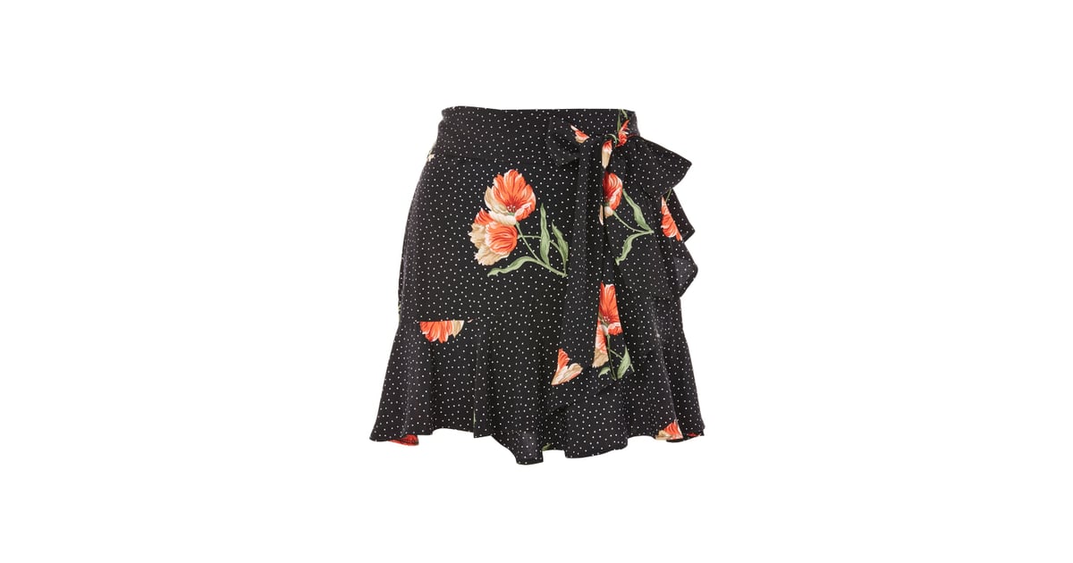 Topshop Spot Flower Ruffle Mini Skirt | Best Skirts by Body Type ...