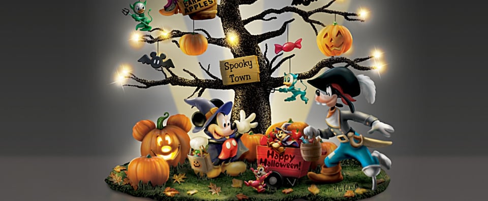 This Disney Tabletop Halloween Tree Lights Up!