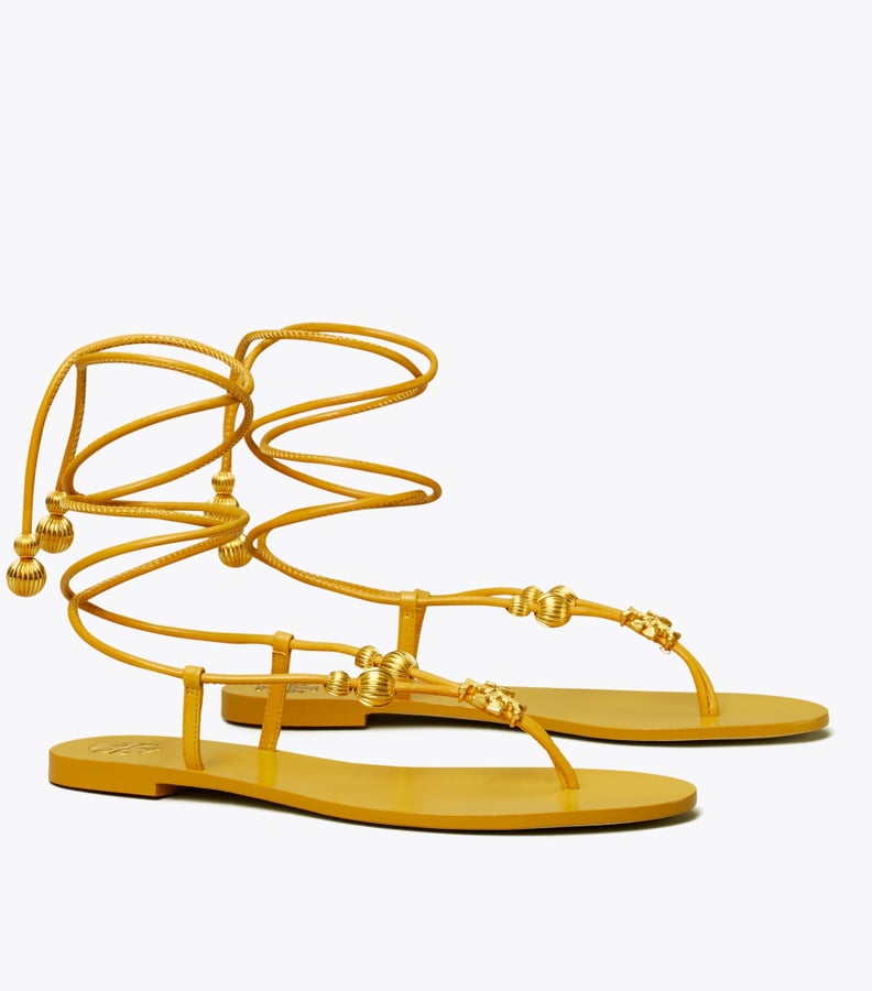 Tory Burch Capri Flat Lace-Up Sandal