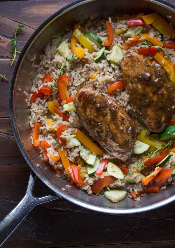 1-Pot Caribbean Chicken and Rice