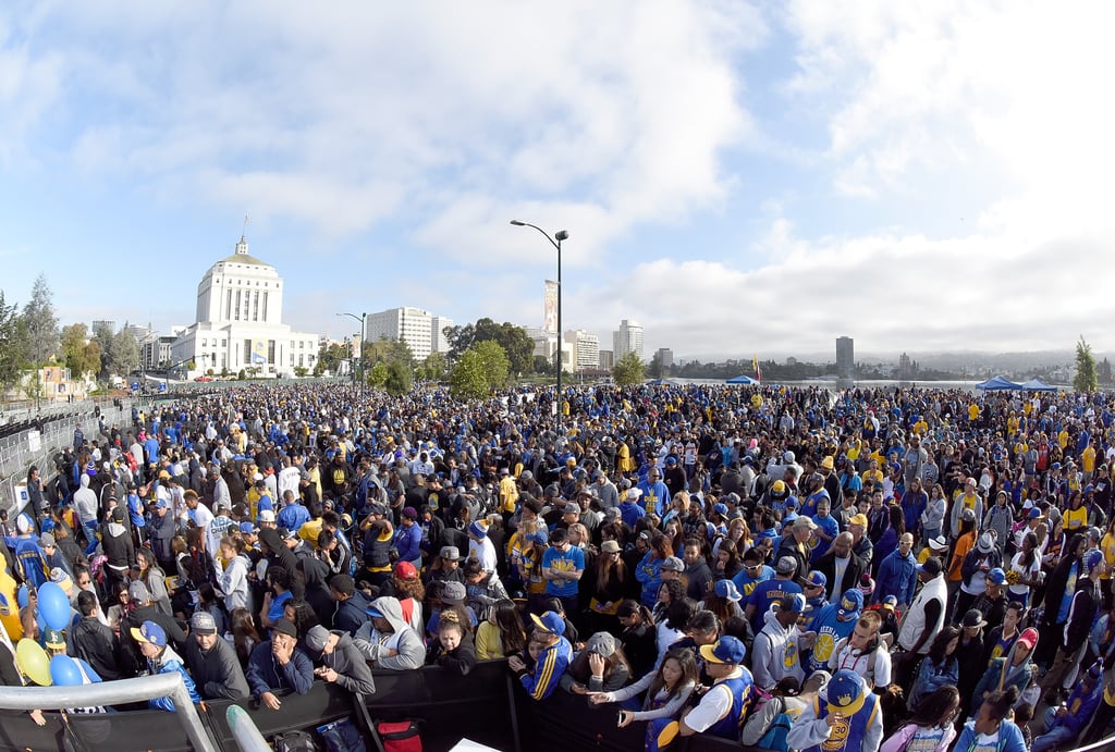 Steph Curry and His Family at Warriors Parade 2015