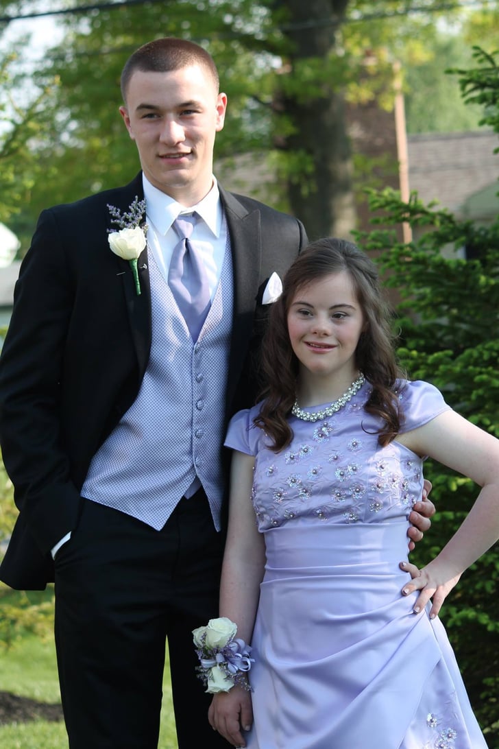 Football Quarterback Takes Girl With Down Syndrome To Prom Popsugar 