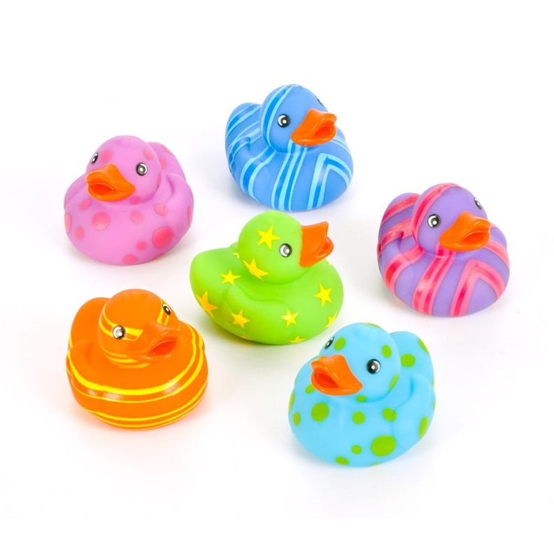 A Dozen Rainbow Rubber Duckies