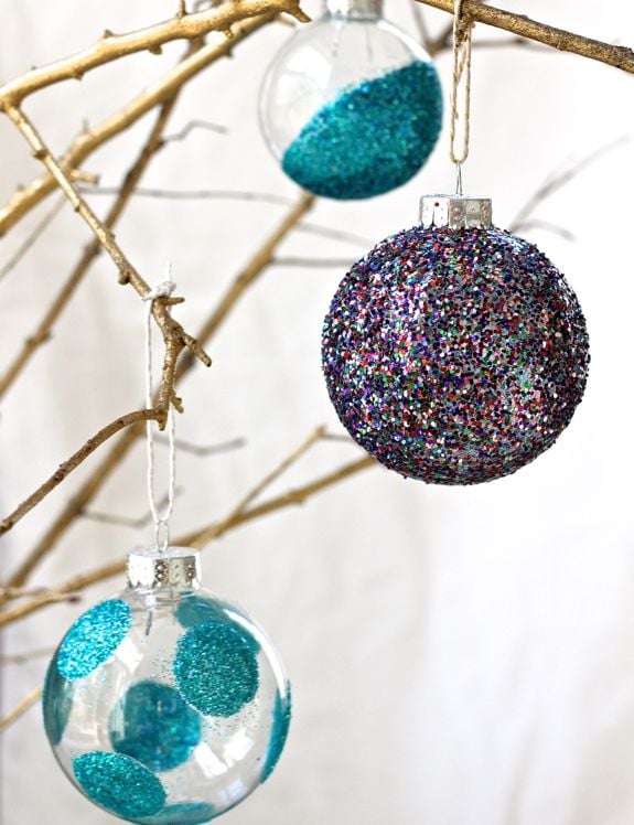 Glitter Ornaments Glass Ball Ornament DIYs POPSUGAR Smart Living Photo 9