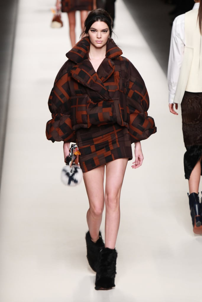 Kendall Jenner worked the runway with ease during the Fendi show at Milan Fashion Week in Italy on Thursday.
