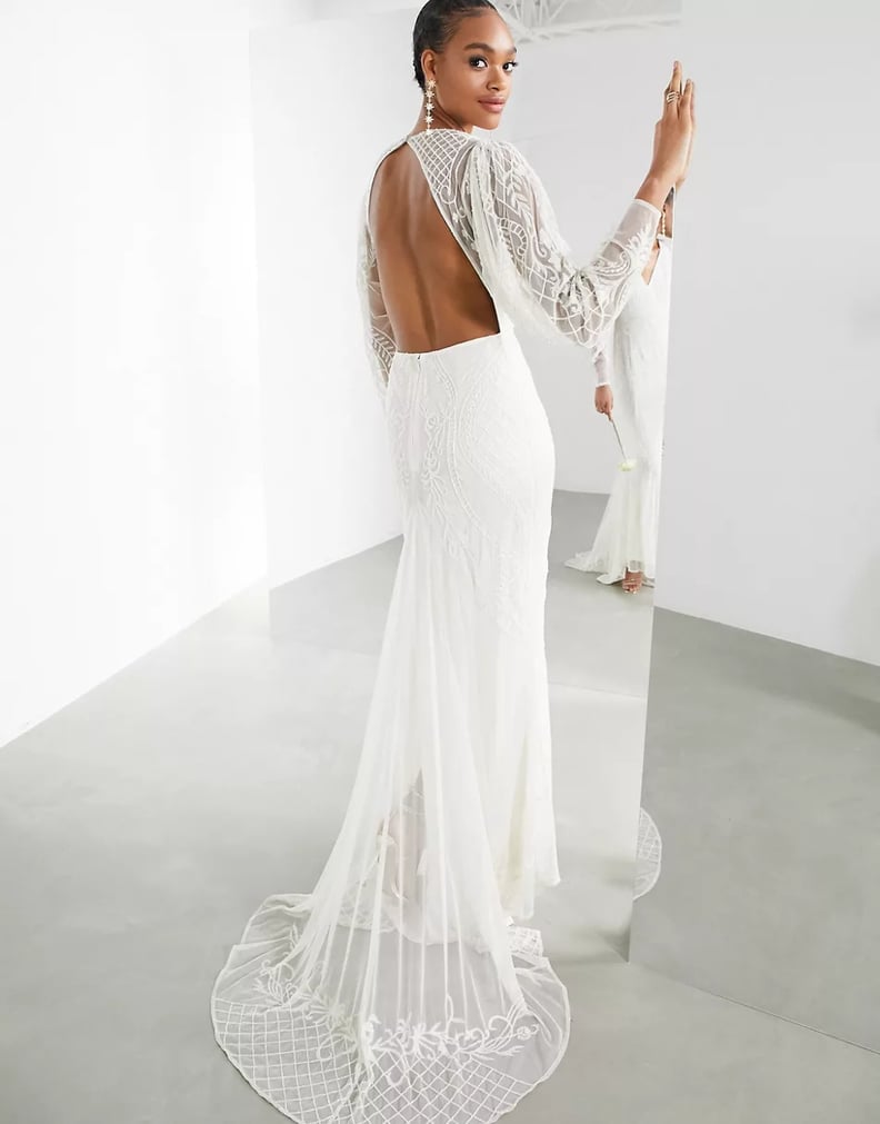 ASOS Edition Lucy Placement Beaded Wedding Dress