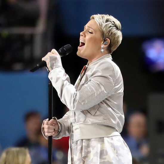 Pink Sings the National Anthem at the Super Bowl 2018